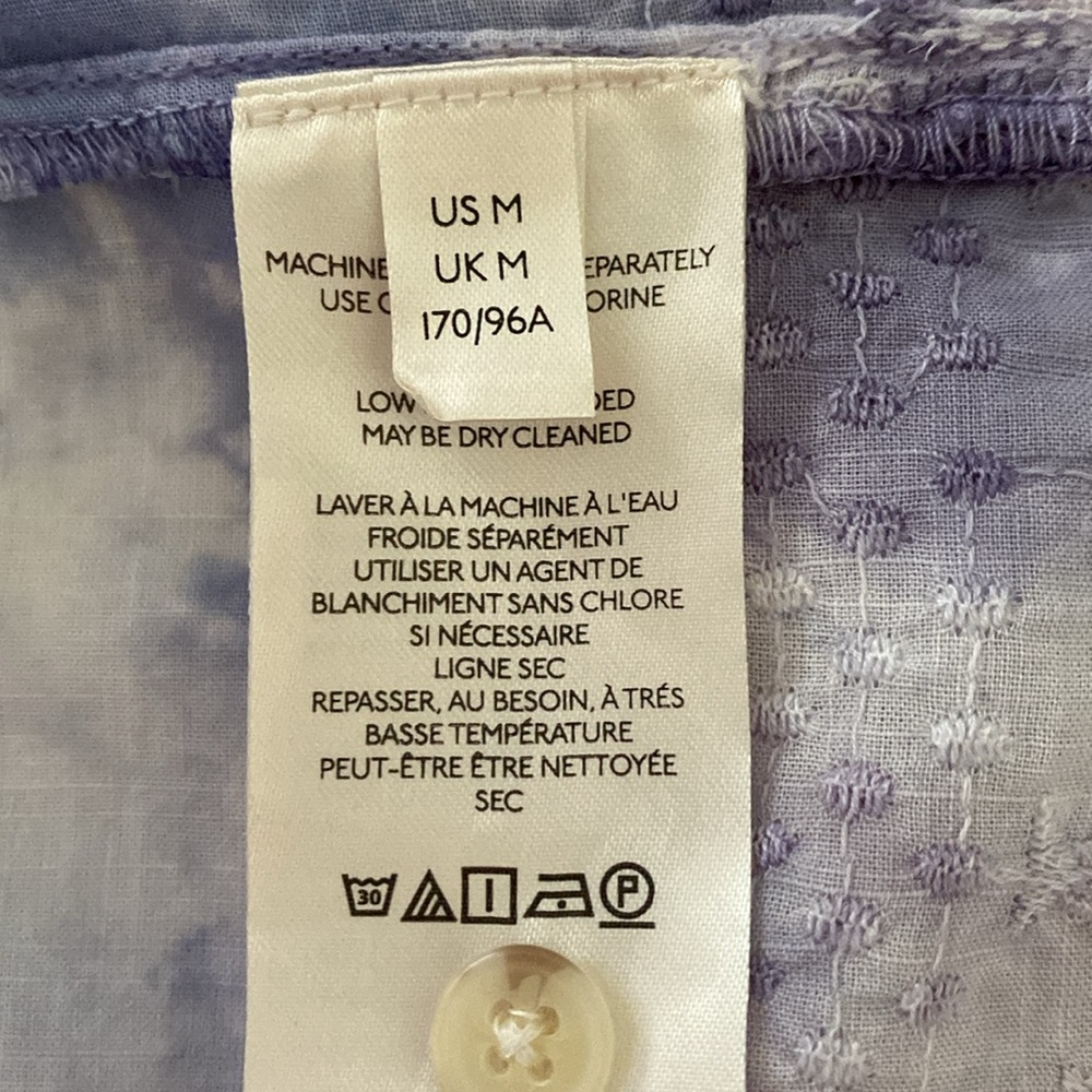 Women’s Pilcro by Anthropologie tie dye long sleeve eyelet detail blouse - Picture 11 of 11